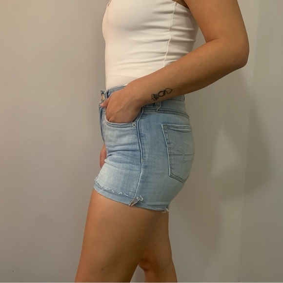 - 👖 American Eagle Outfitters High Waist Denim Shorts -  Woman’s Size 0 👖 - Picture 2 of 11